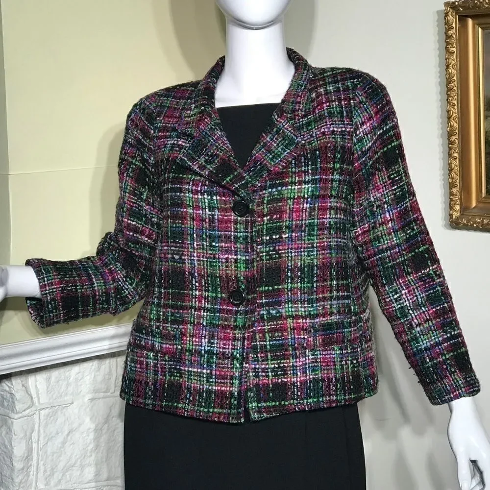 Talbots Multi-Colour Loomed Short Jacket - Picture 2 of 9